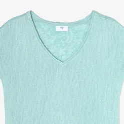 Tee-Shirt manches courtes en viscose PATI bleu Nora