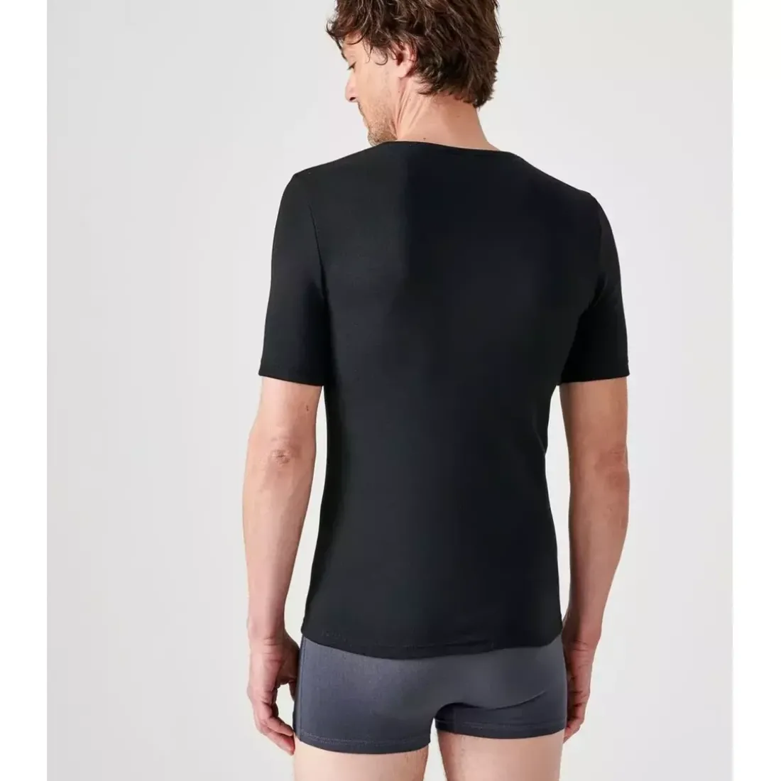 Tee-shirt manches courtes en mailles noir