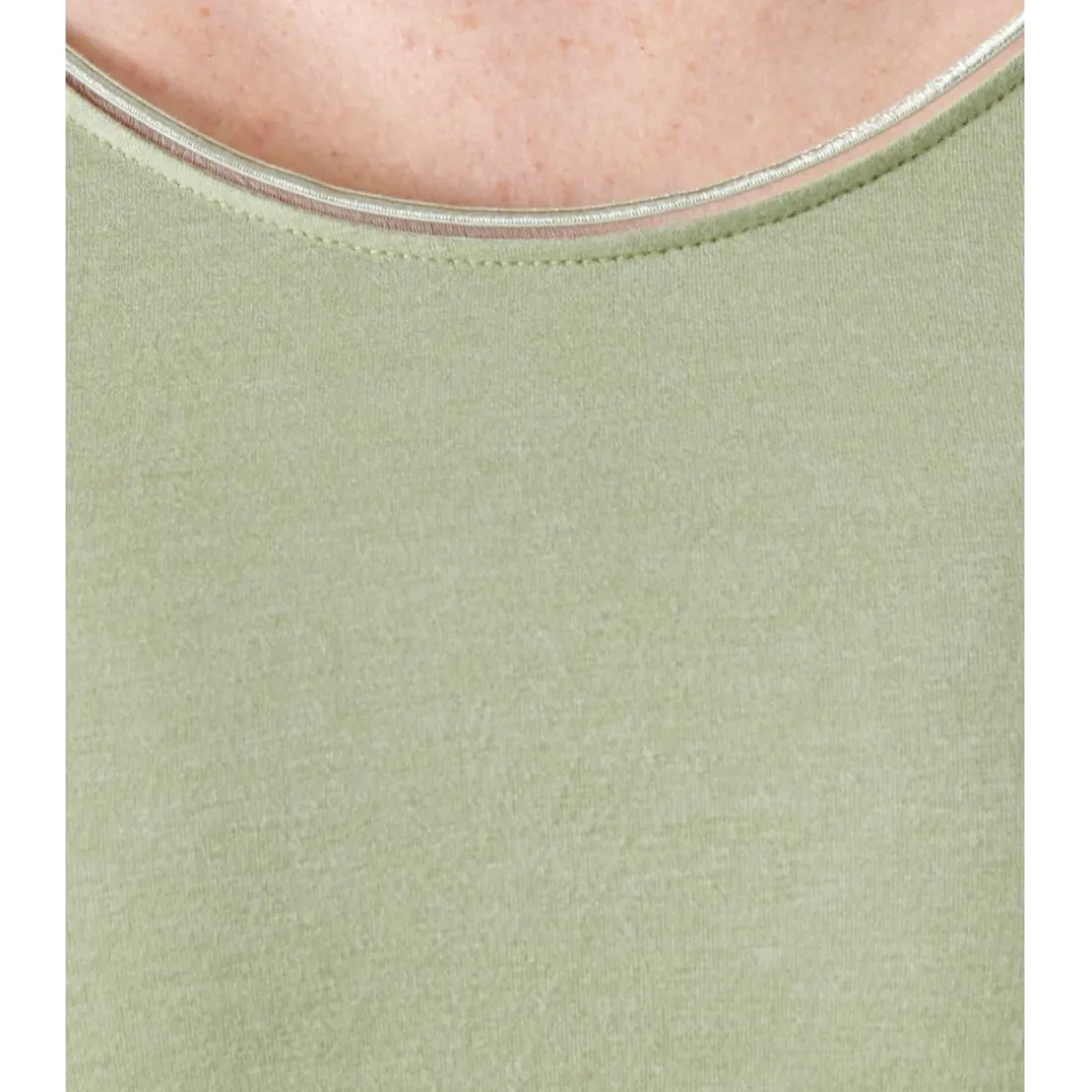 Tee-shirt Manches Longues Tilleul vert clair en coton
