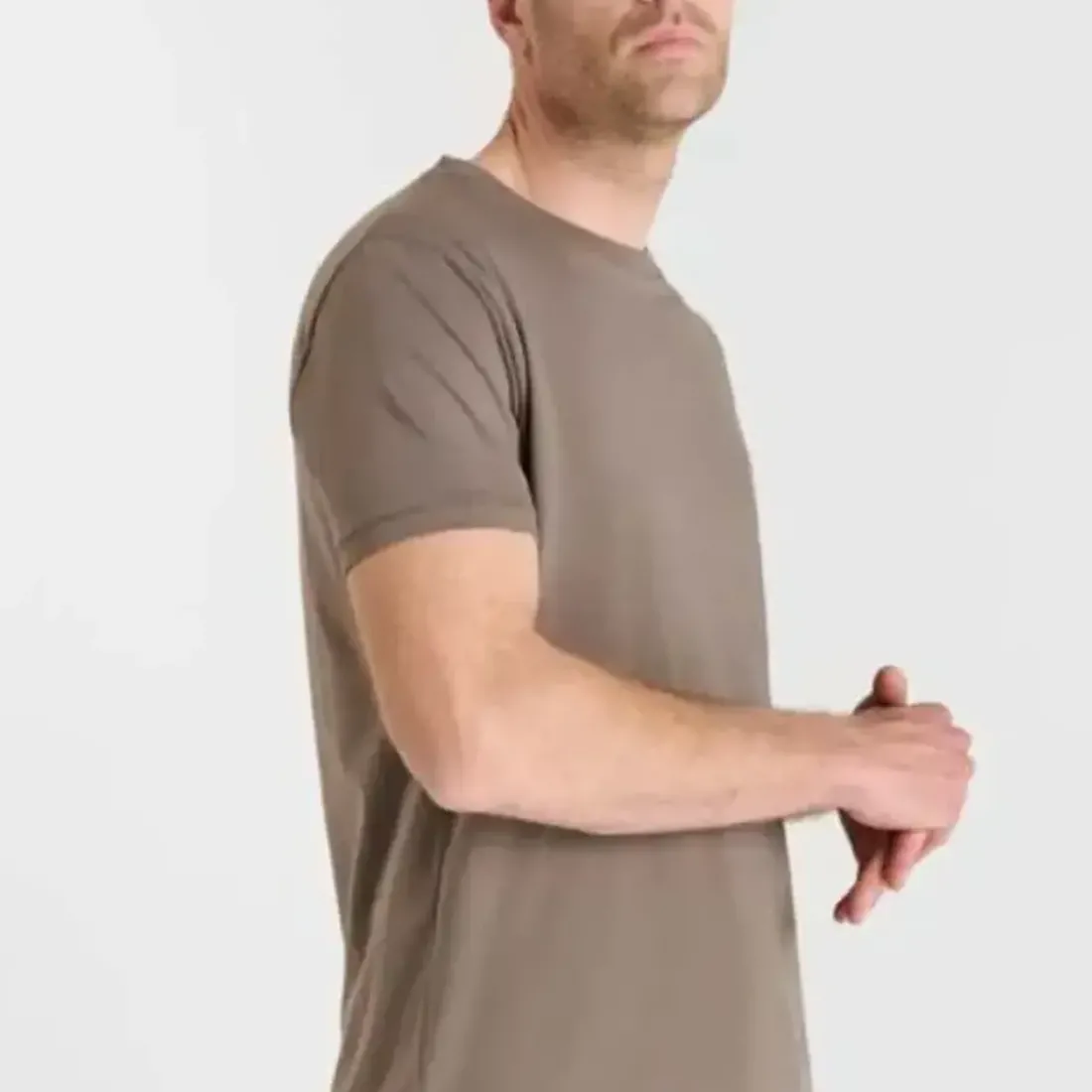 Tee-Shirt marron en coton Gus