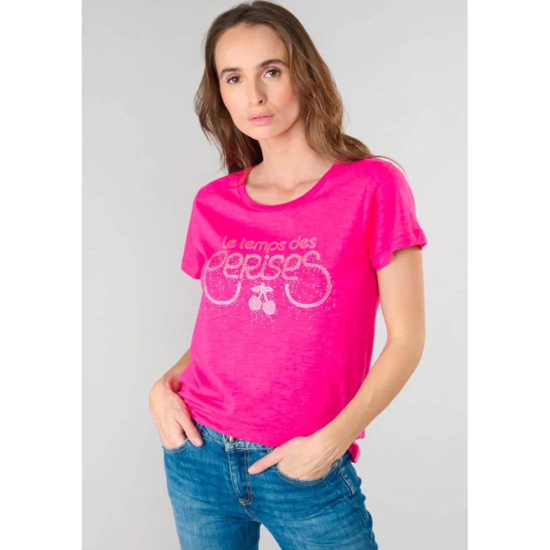 Tee-Shirt MARTY fuchsia en coton