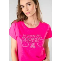 Tee-Shirt MARTY fuchsia en coton