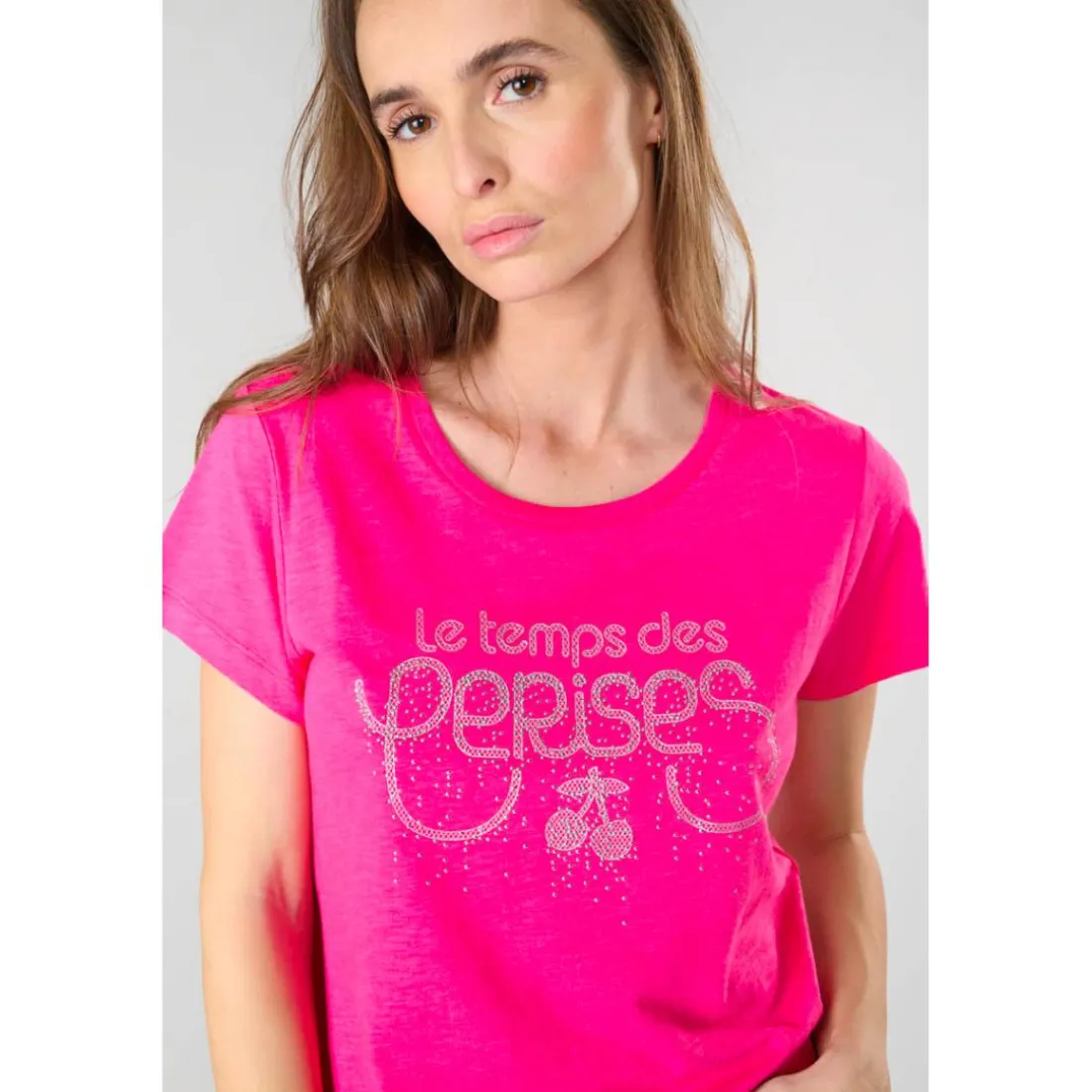 Tee-Shirt MARTY fuchsia en coton