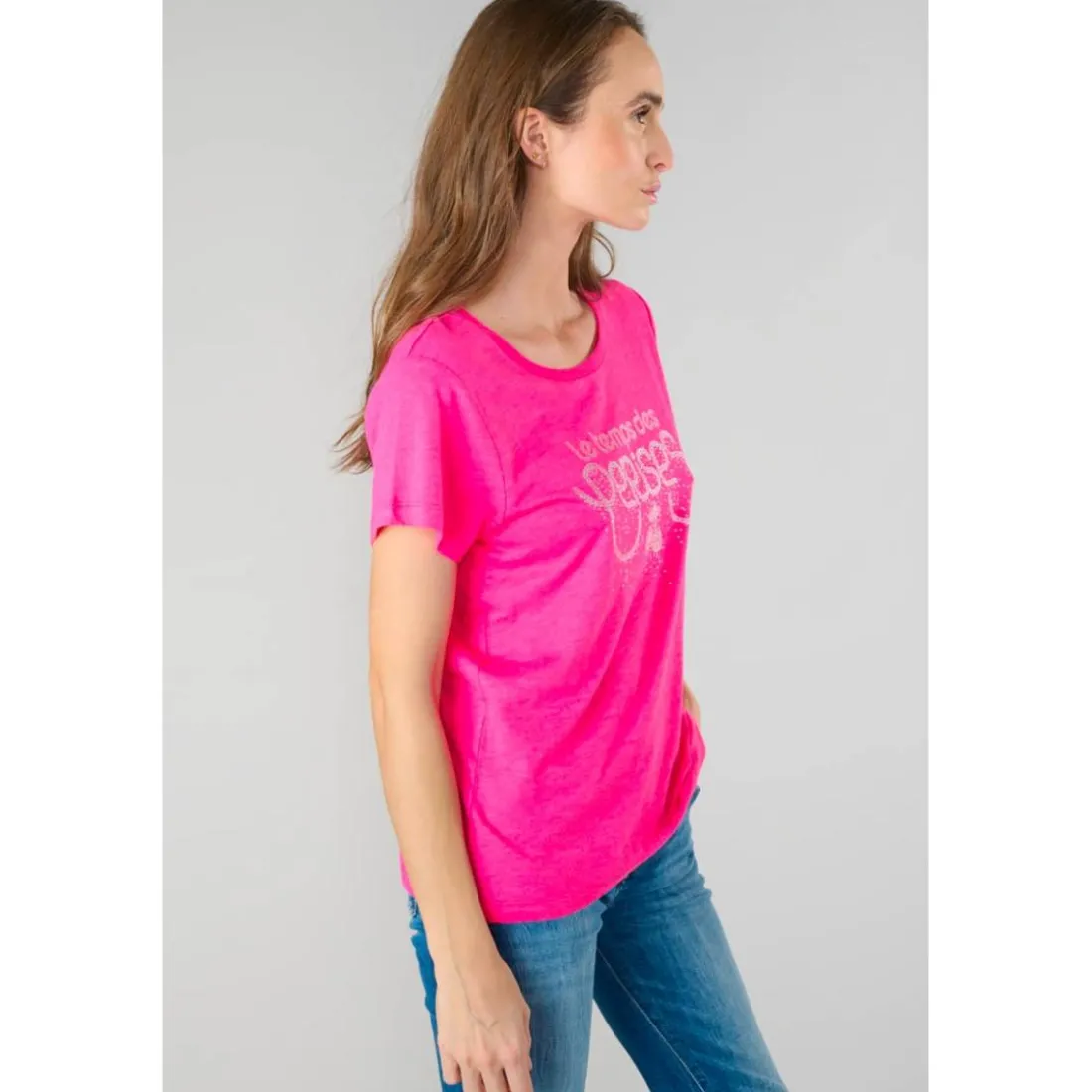Tee-Shirt MARTY fuchsia en coton
