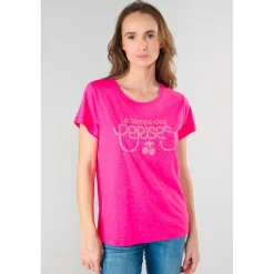 Tee-Shirt MARTY fuchsia en coton