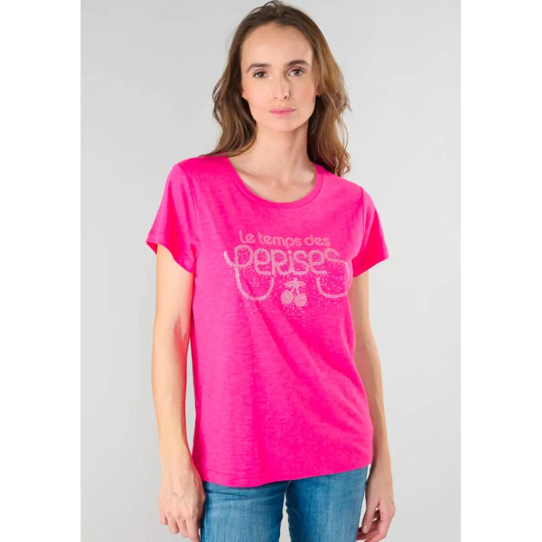 Tee-Shirt MARTY fuchsia en coton
