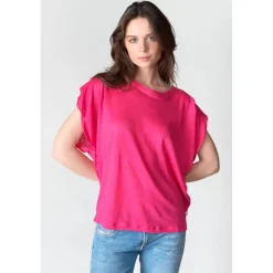 Tee-Shirt MUFLIER fuchsia en lin