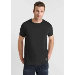 Tee-Shirt OBROWN noir en coton Dirk