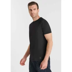 Tee-Shirt OBROWN noir en coton Dirk