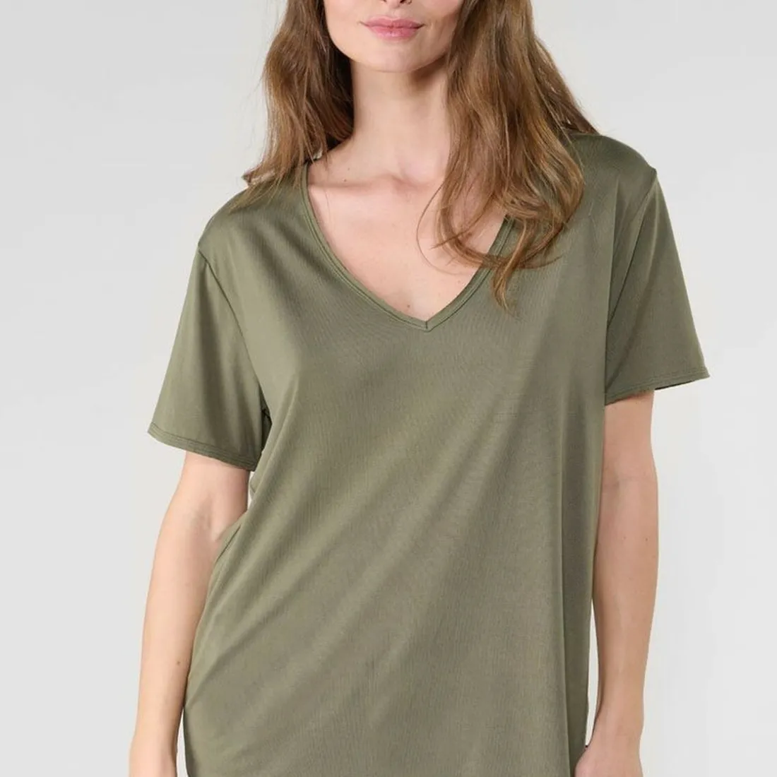 Tee-Shirt PARODIA kaki en tencel