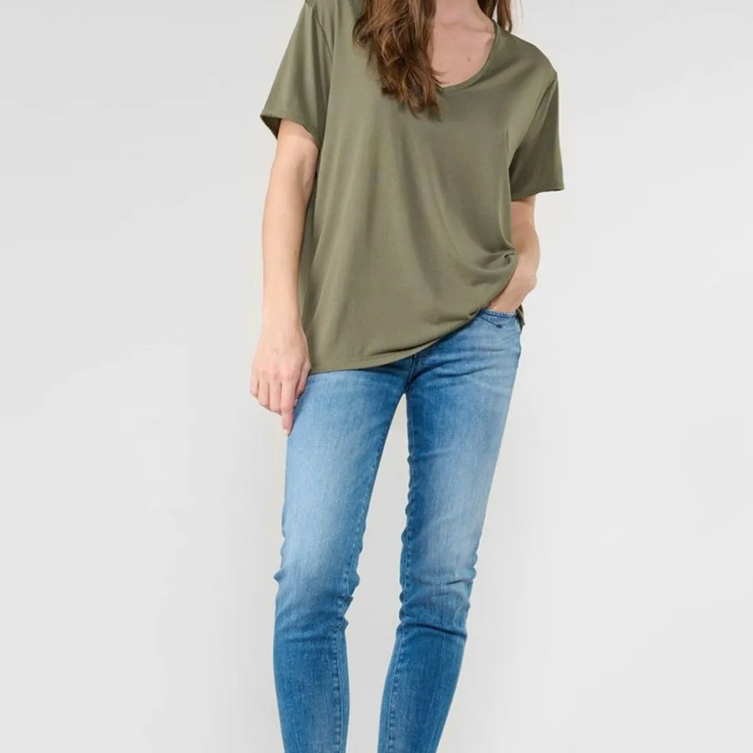 Tee-Shirt PARODIA kaki en tencel