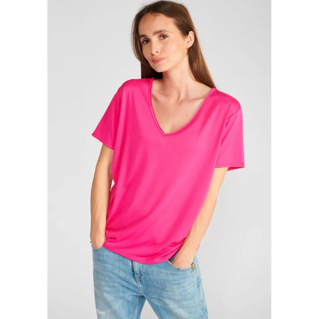 Tee-Shirt PARODIA rose en tencel