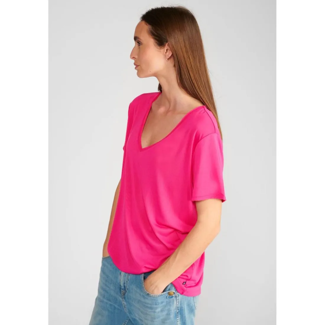 Tee-Shirt PARODIA rose en tencel