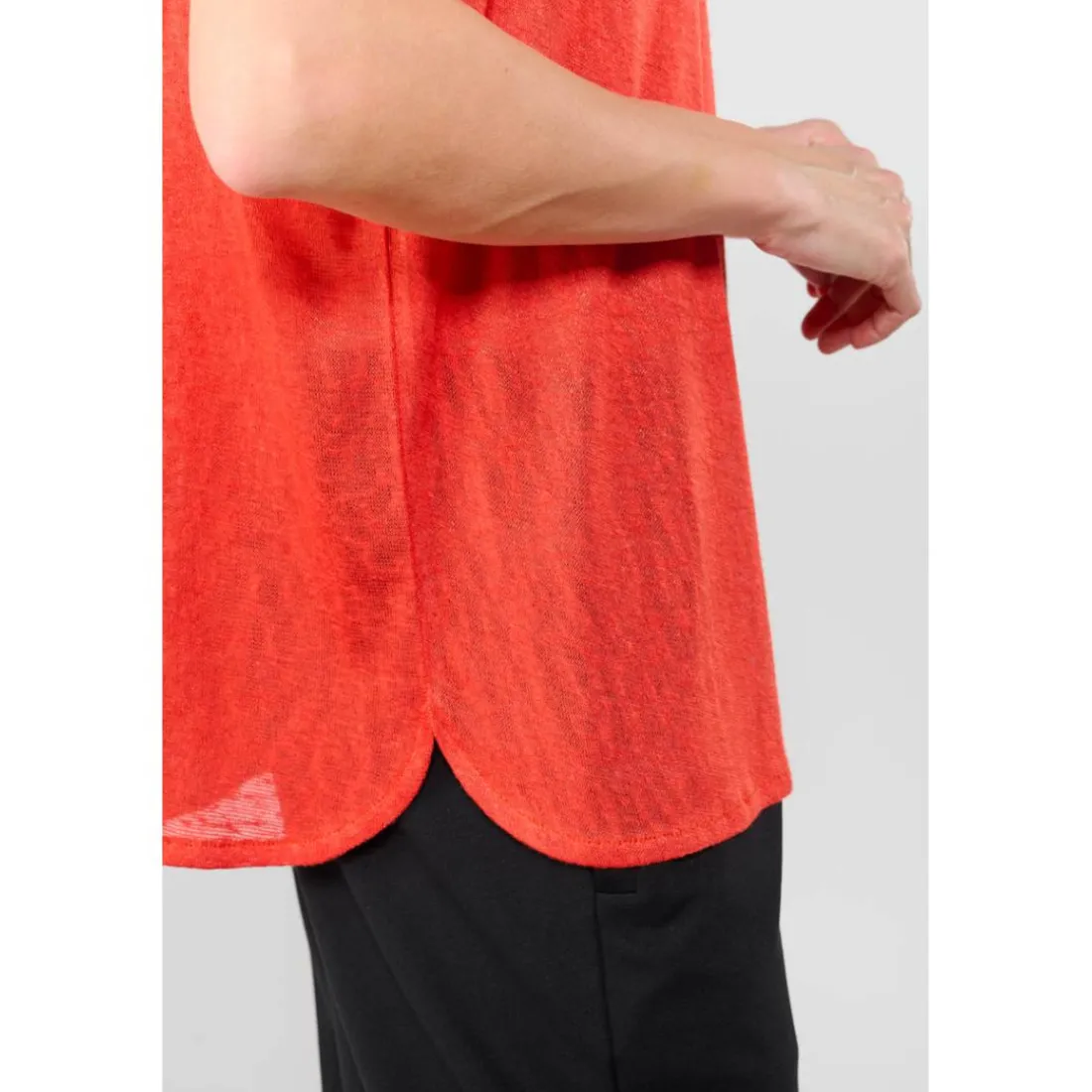 Tee-Shirt PATRUL orange en viscose Ida