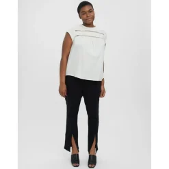 Tee-shirt regular fit col carré blanc