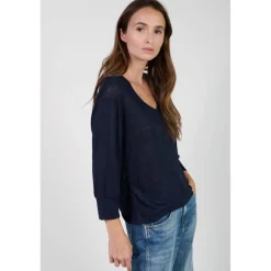 Tee-Shirt RONDAAN bleu Jade en viscose