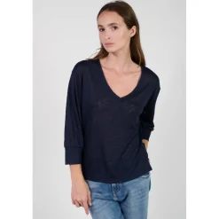 Tee-Shirt RONDAAN bleu Jade en viscose