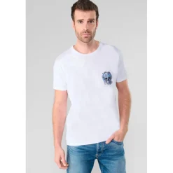Tee-Shirt SANTIAGO blanc Udo en coton