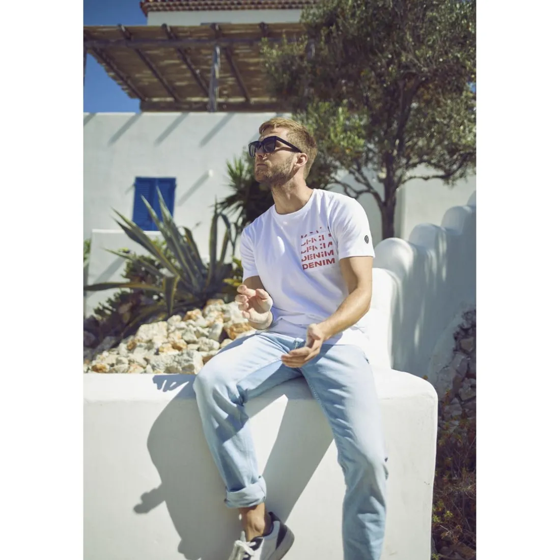 Tee-Shirt SAROS blanc en coton