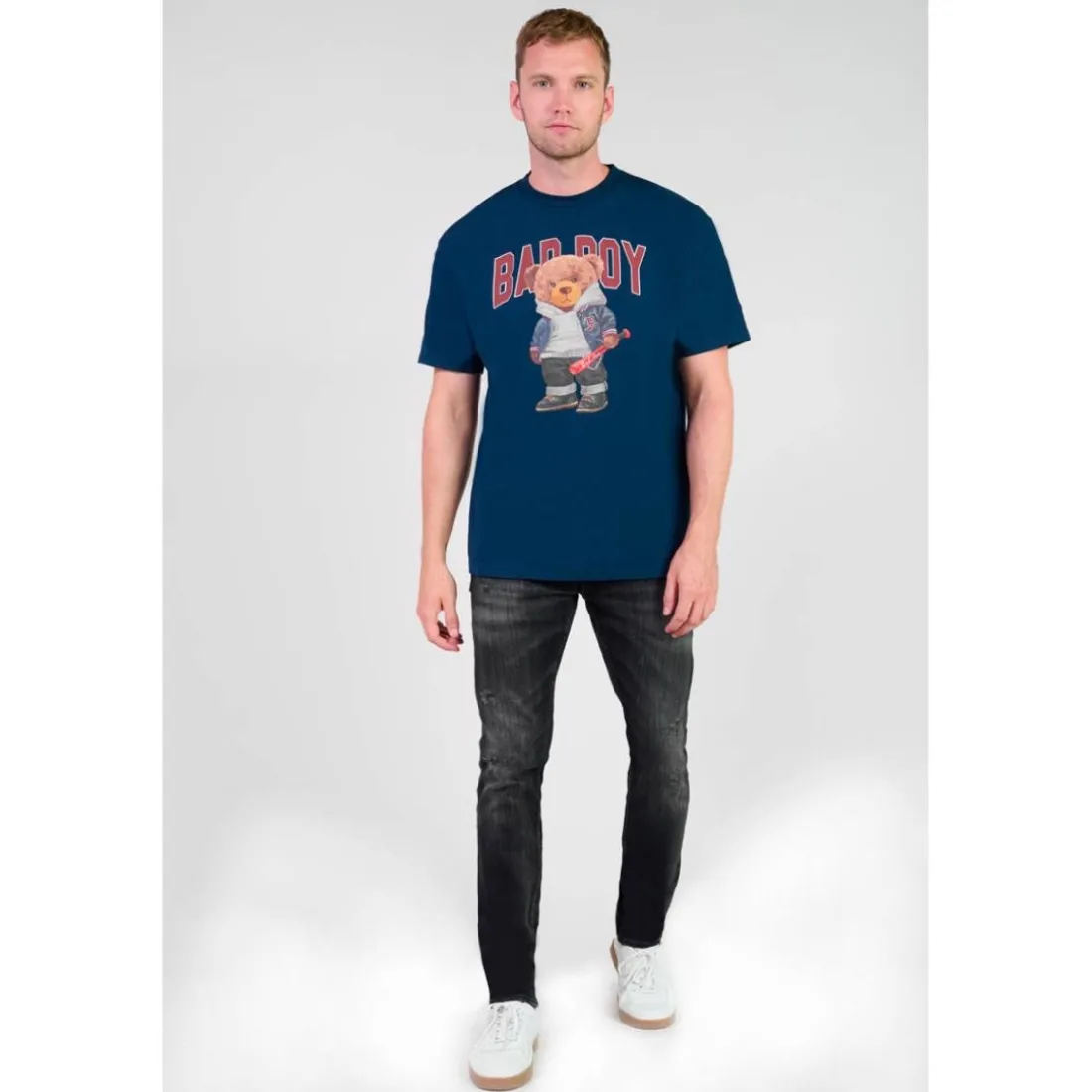 Tee-Shirt TAKEN bleu Nate en coton