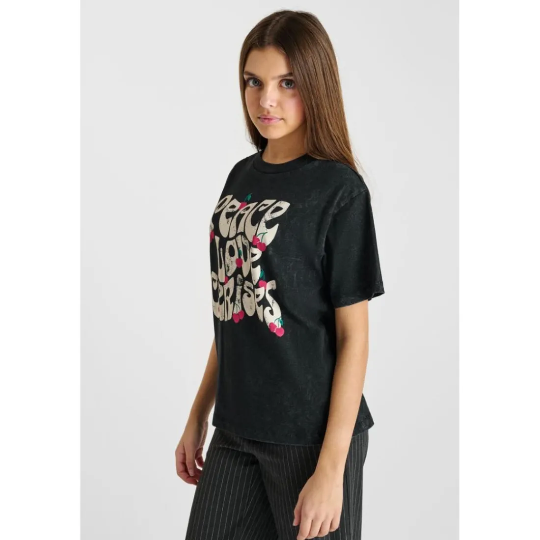 Tee-Shirt TOBELLAG noir en coton Maia