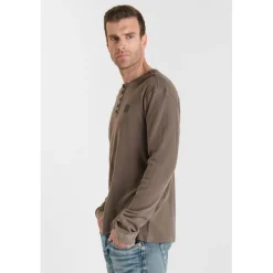 Tee-ShirtOZAR marron en coton Sean