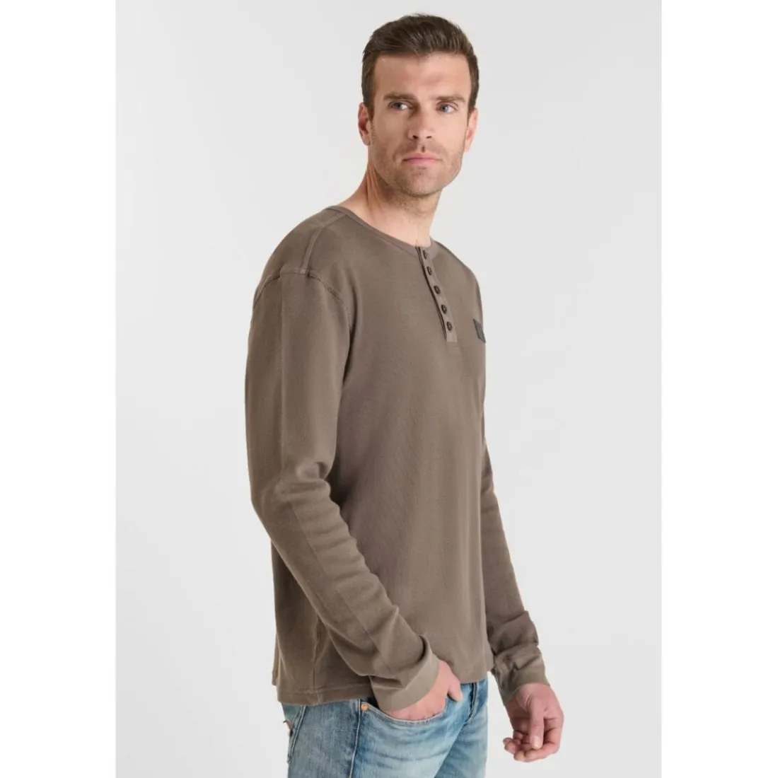 Tee-ShirtOZAR marron en coton Sean