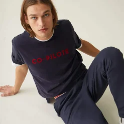 Tee-shirts Manches Courtes marine en coton