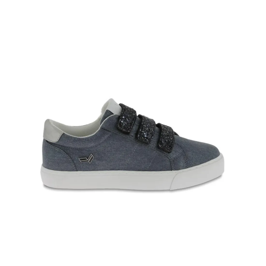 Tennis femme velcro bleu et irise TIPPY