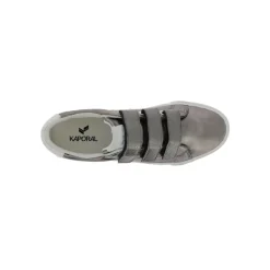Tennis femme velcro etain TIPPY
