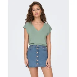 Top - Vert en coton modal