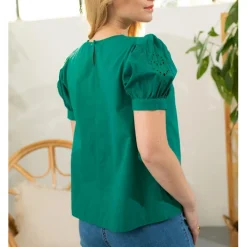 Top ARSENE vert en coton