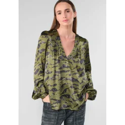 Top CHIMA vert en viscose Nola