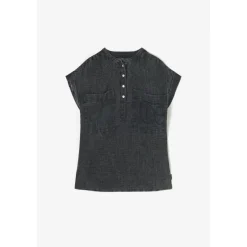 Top CLAUDIE noir en coton