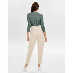 Top Col haut Manches longues Volants vert Sloan