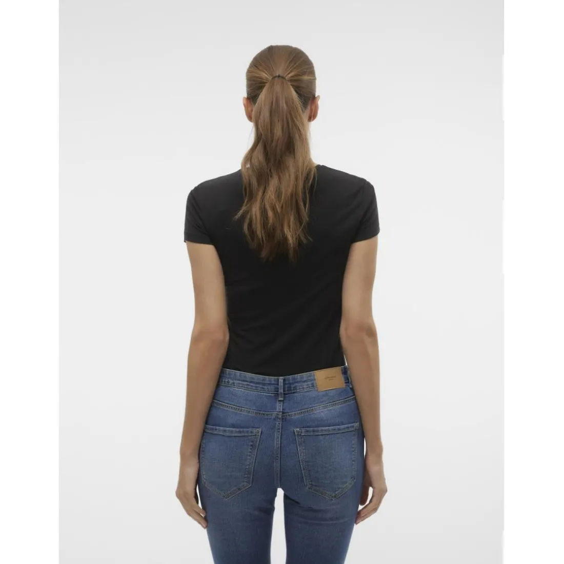 Top col rond Willa en coton