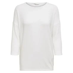 Top Col rond Manches 3/4 blanc