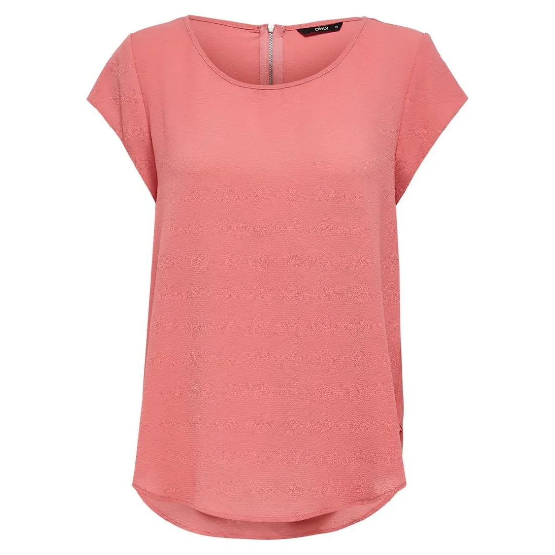 Top Col rond Manches courtes rose Alice