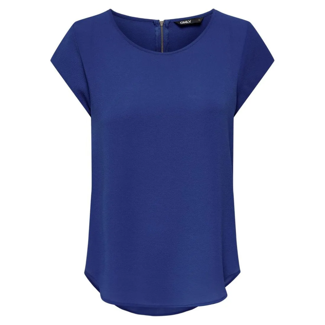 Top Col rond Manches courtes bleu Rhea