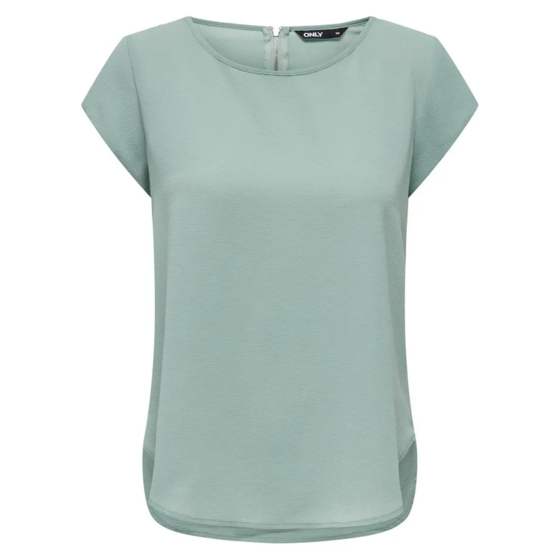Top Col rond Manches courtes vert Nola