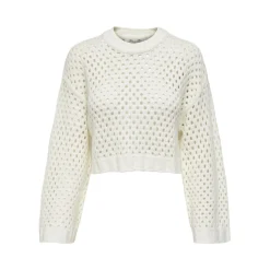 Top col rond manches longues blanc Pia