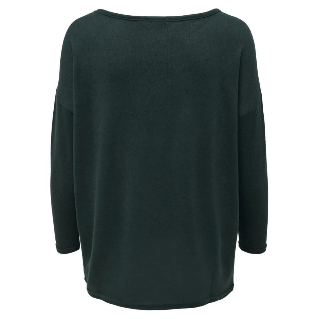 Top col rond manches longues gris moyen Hazel