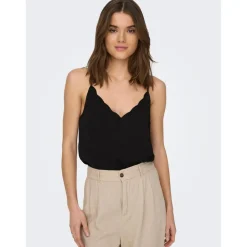 Top Col rond Sans manches noir Yara