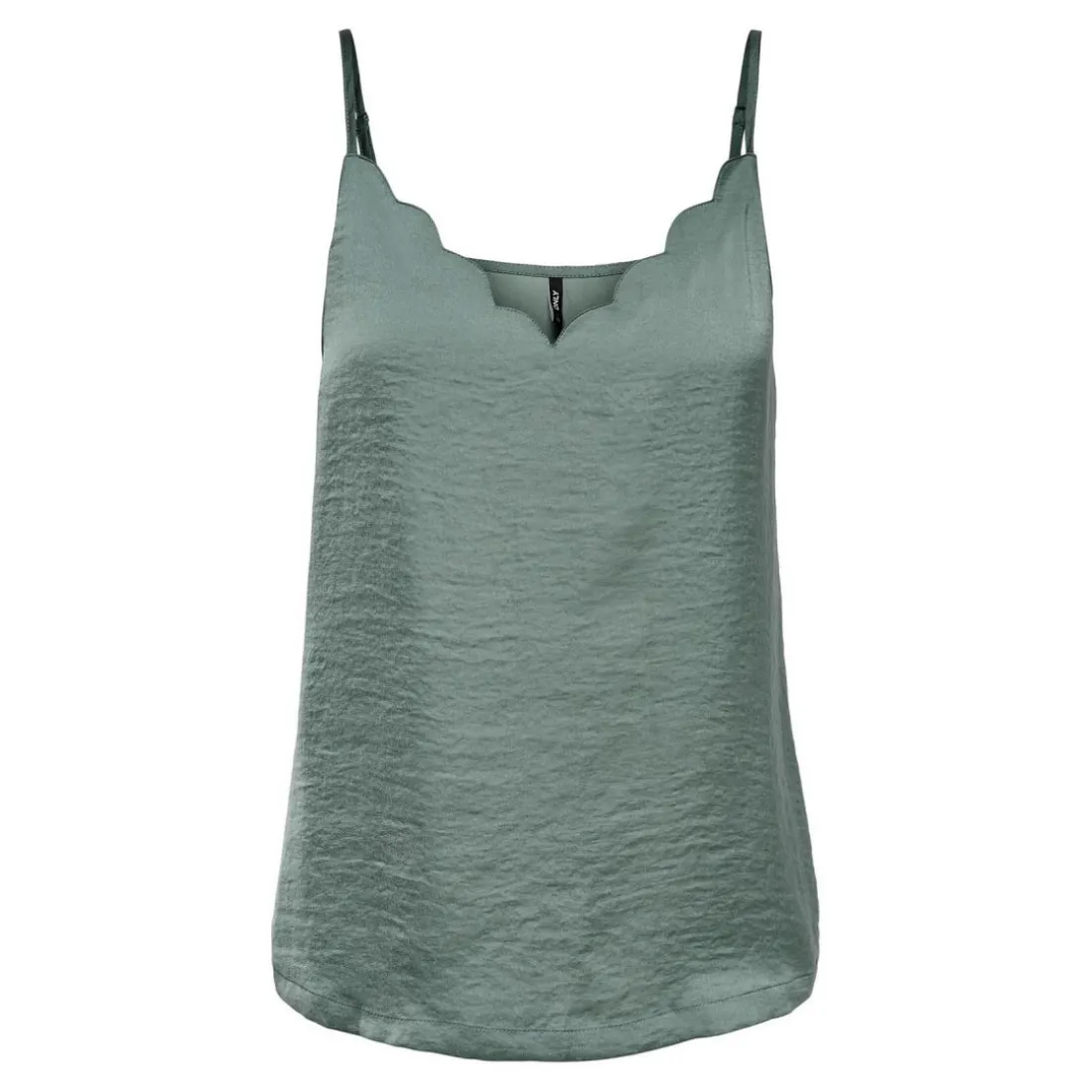Top Col rond Sans manches vert Dina