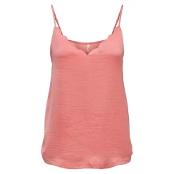 Top Col rond Sans manches rose Ione
