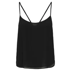 Top Col rond Sans manches noir Ruth
