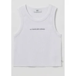 Top court fille Murgi blanc en coton