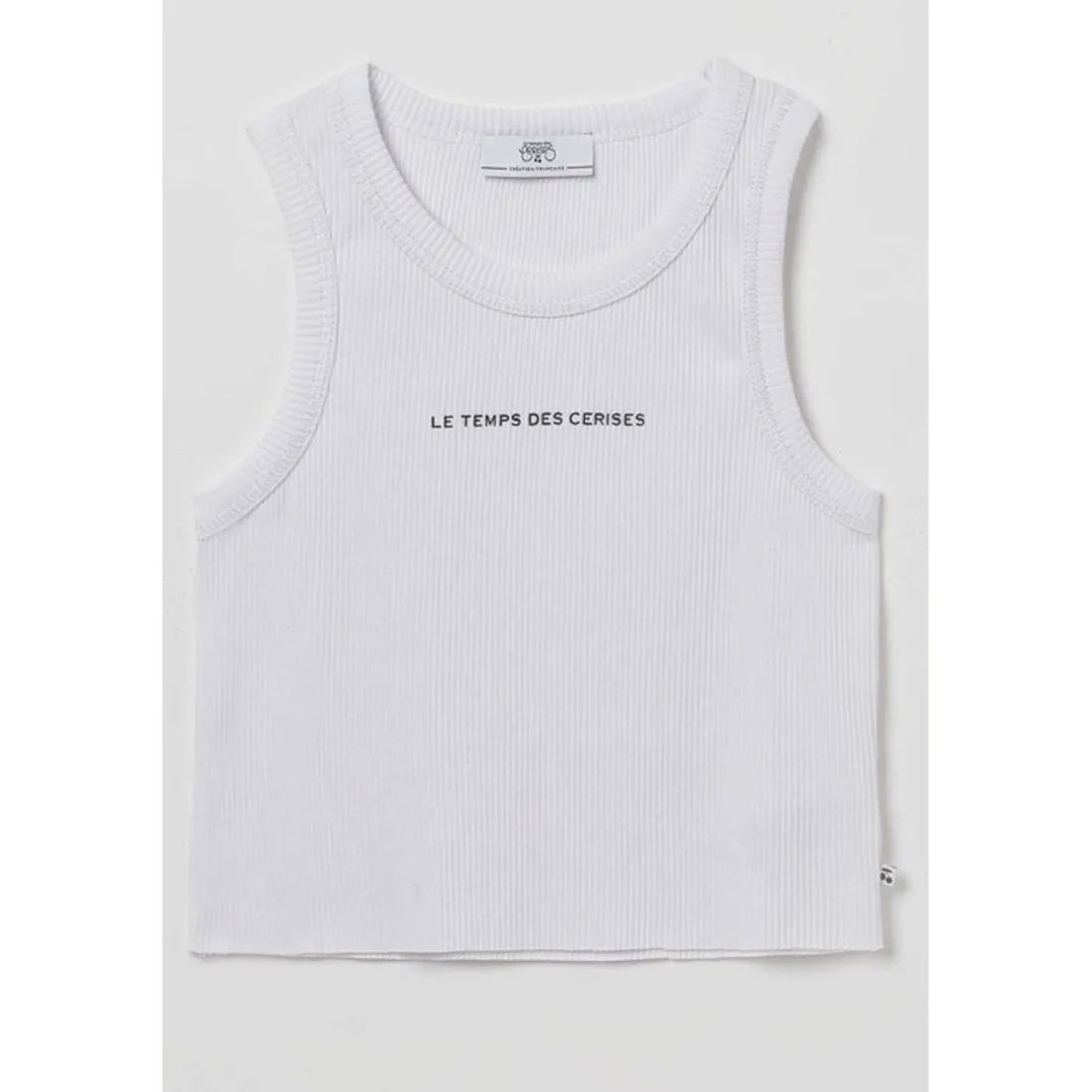 Top court fille Murgi blanc en coton