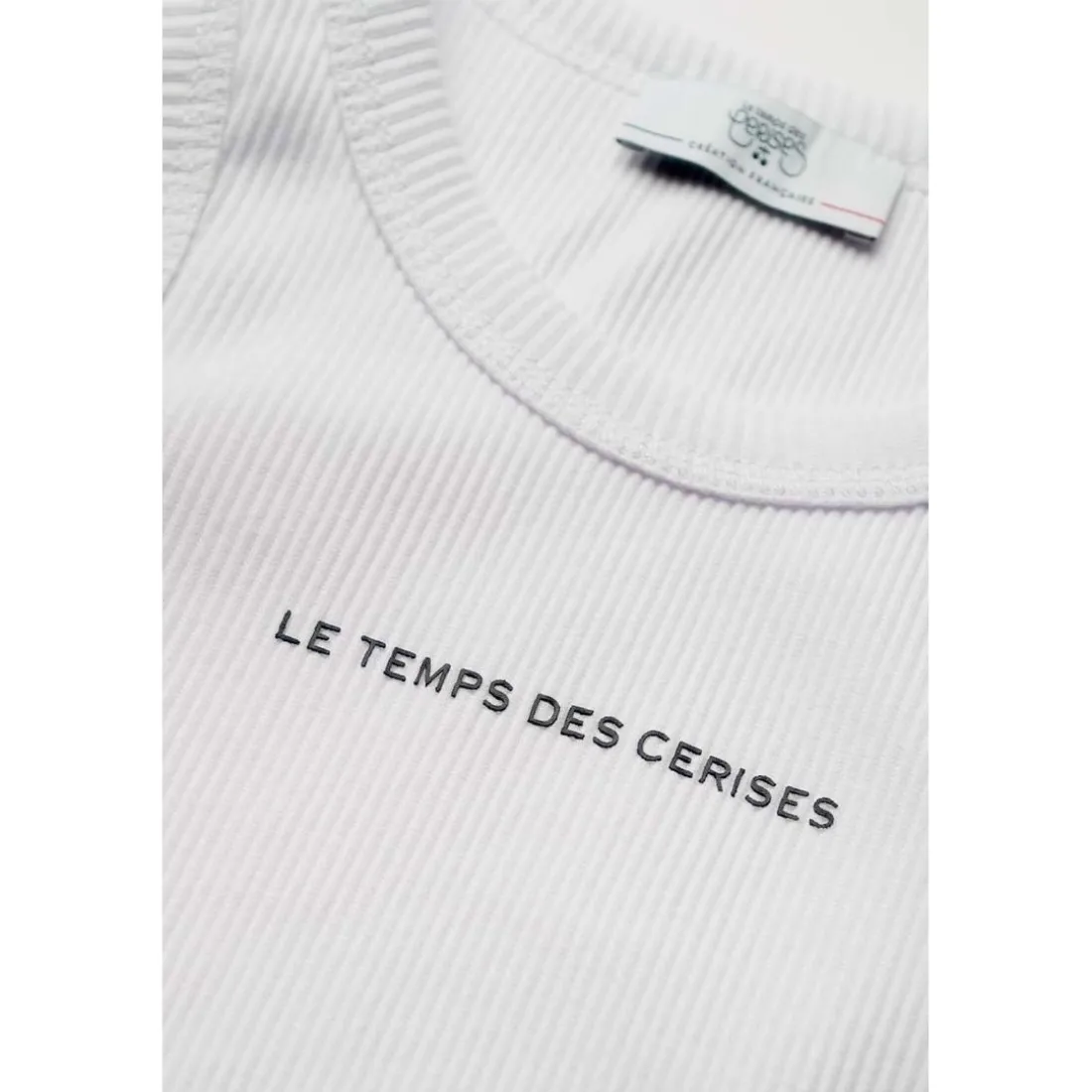 Top court fille Murgi blanc en coton