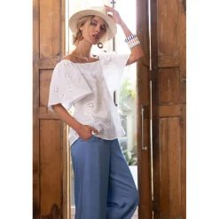 Top Emma blanc en coton